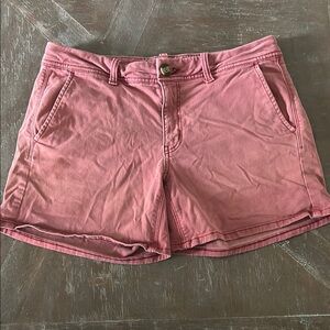 American Eagle Outfitters Pink Bermuda Shorts Cotton Blend